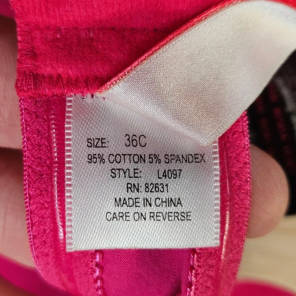 Shape FX by‎ Newport News Pink Full Coverage Bra Size 36C Adjustable Straps NEW